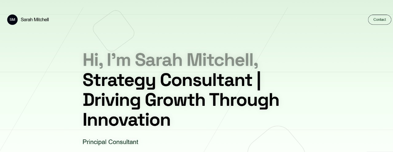 Screenshot of Bold Creative template